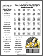 Founding Fathers Word Search Thumbnail