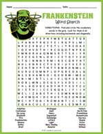 Frankenstein Word Search