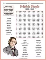 Frederic Chopin Word Search Thumbnail