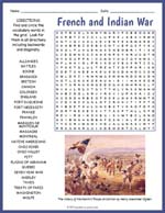 French Indian War Word Search Thumbnail
