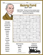 Henry Ford Word Search Thumbnail