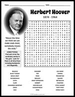 Herbert Hoover Word Search Thumbnail