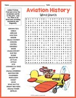 History of Aviation Word Search Thumbnail