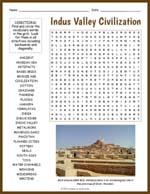 Indus River Valley Civilization Word Search Thumbnail