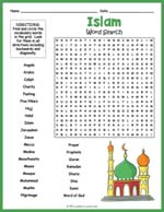 Islam Religion Word Search Thumbnail