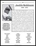 Jackie Robinson Word Search Thumbnail