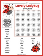 Ladybugs Word Search Thumbnail