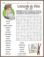 Leonardo Da Vinci Word Search Thumbnail