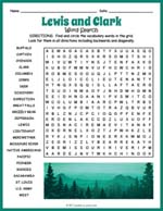 Lewis Clark Expedition Word Search Thumbnail