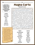 Magna Carta Word Search Thumbnail