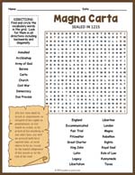 Magna Carta Word Search