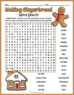 Gingerbread Word Search