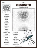 Mosquitoes Word Search Thumbnail