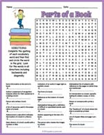 Parts of a Book Word Search Thumbnail
