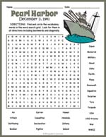 Pearl Harbor Day Word Search Thumbnail