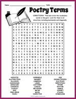 Poetry Terms Word Search Thumbnail