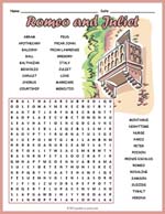 Romeo and Juliet Word Search