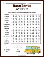 Rosa Parks Word Search Thumbnail