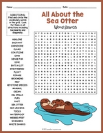 Sea Otters Word Search thumbnail