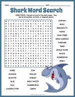 Sharks Word Search thumbnail