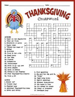 Thanksgiving Crossword Puzzle on Teachers Pay Teachers