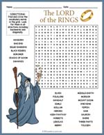 The Lord of the Rings Word Search Thumbnail