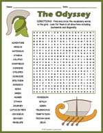 The Odyssey By Homer Word Search Thumbnail