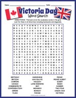 Victoria Day Word Search thumbnail