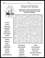 War of 1812 Word Search Thumbnail