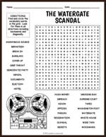 Watergate Scandal Word Search Thumbnail