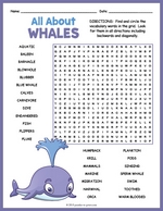 Whales Word Search thumbnail