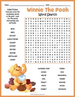 Winnie the Pooh Word Search Thumbnail