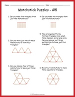 Triangle Matchstick Puzzles thumbnail