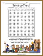 Trick or Treat Word Search Thumbnail
