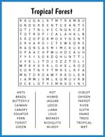 Tropical Forest Word Search thumbnail
