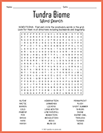 Tundra Biome Word Search thumbnail