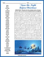 'Twas the Night Before Christmas Word Search Thumbnail