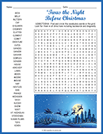 Twas the Night Before Christmas Word Search thumbnail