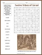 Twelve Tribes of Israel Word Search Thumbnail
