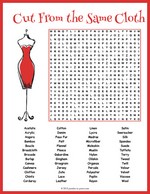 Types of Fabric Word Search thumbnail