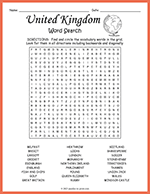 United Kingdom Word Search thumbnail