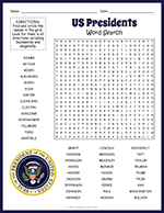 US Presidents' Day Word Search thumbnail