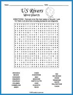 US Rivers Word Search Thumbnail