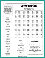 Veterinarian Word Search Thumbnail