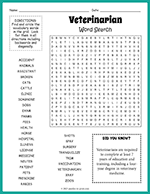 Veterinarian Word Search thumbnail