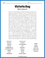 Victoria Day Word Search Thumbnail