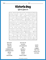 Victoria Day Word Search thumbnail