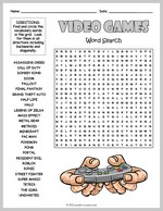 Video Games Word Search thumbnail
