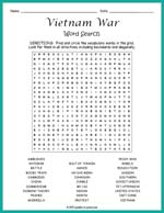 Vietnam War Word Search Thumbnail