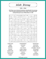 Walt Disney Word Search Thumbnail